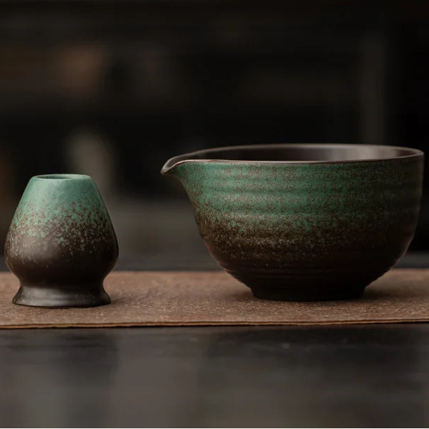 Ensemble d'accessoires Matcha aspect Bambou