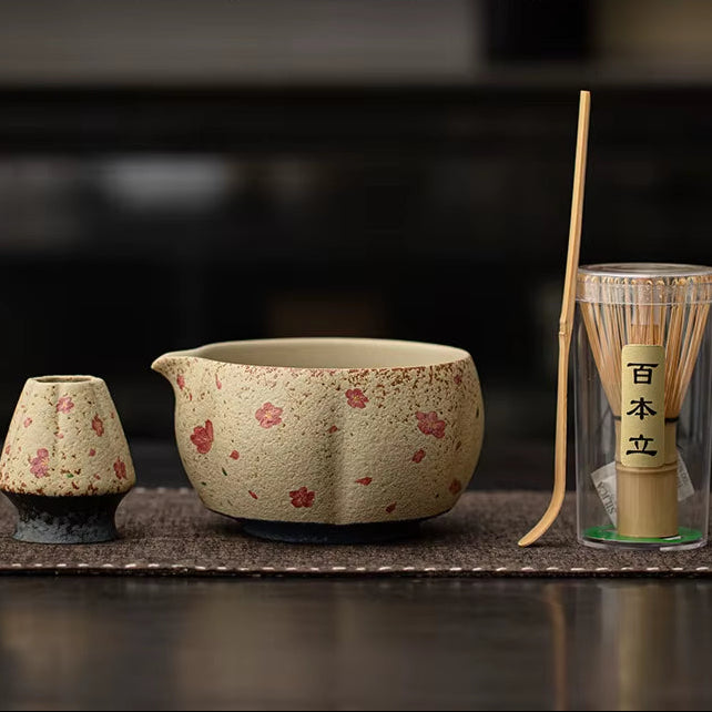 Coffret d'accessoires à Matcha “pierre de lave”
