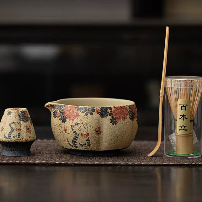 Coffret d'accessoires à Matcha “pierre de lave” 