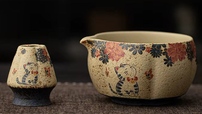 Coffret d'accessoires à Matcha “pierre de lave” 